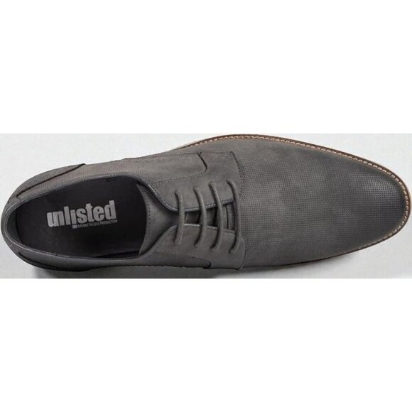 Kenneth Cole 8M NEW Unlisted Mens Gray Dress Shoes Cheer Buck Lace Up Cap Toe main image 4